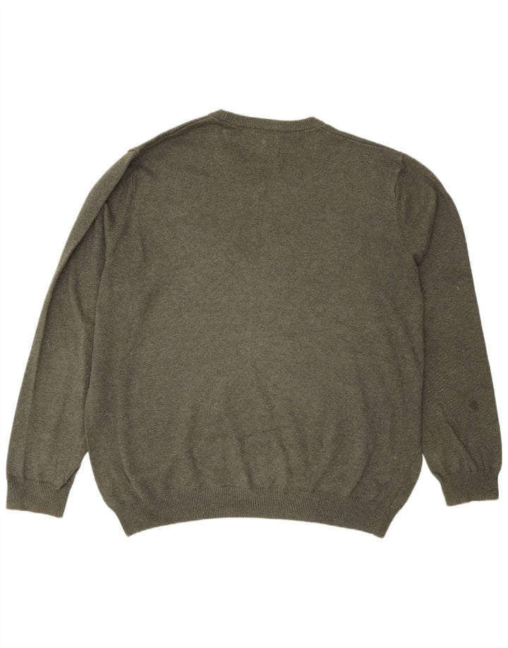 Marks & Spencer Herre sweater med rund hals 2XL grøn bomuld
