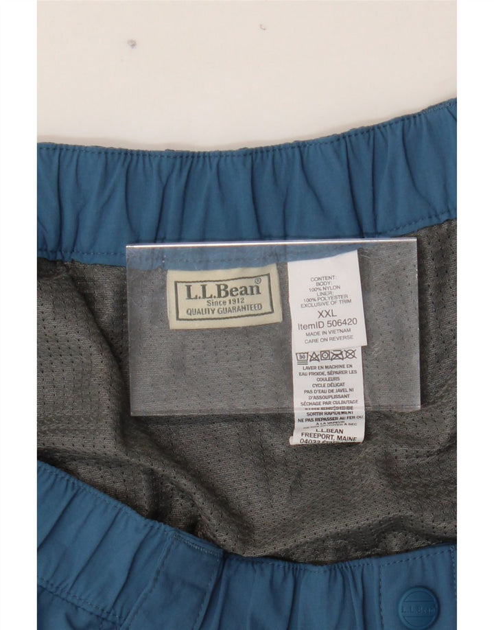 L.L.BEAN Mens Cargo Shorts 2XL W42  Navy Blue Nylon Vintage L.L.Bean and Second-Hand L.L.Bean from Messina Hembry 