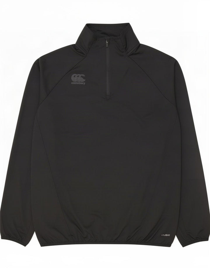 Canterbury Pullover med lynlås til mænd, træningsdragt XL sort polyester