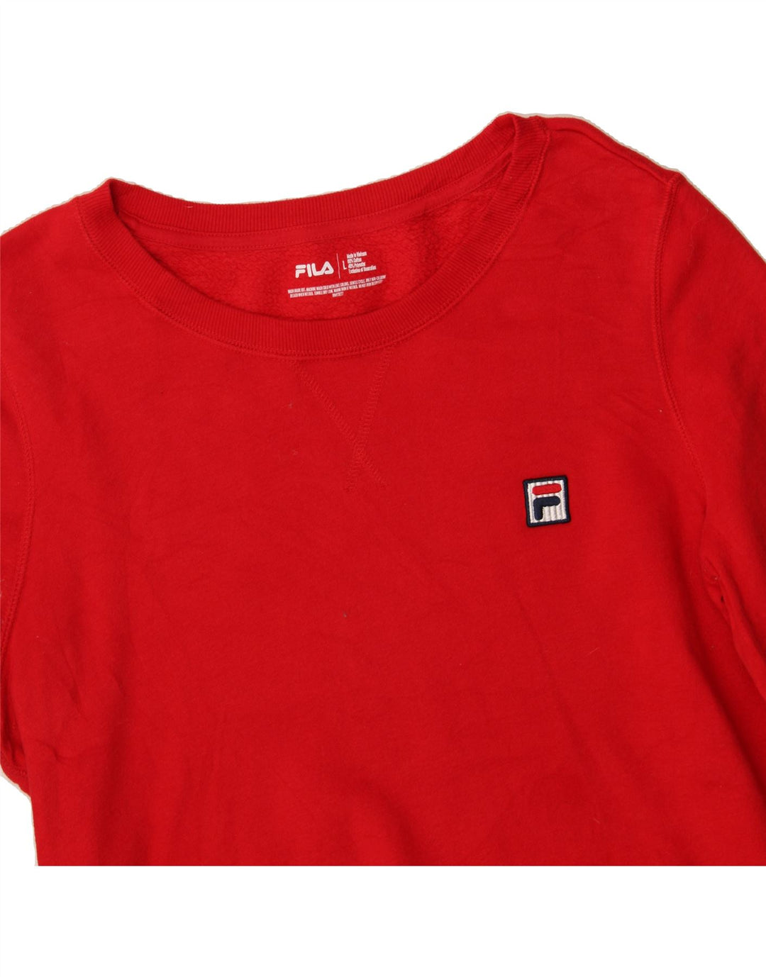 FILA Womens Sweatshirt Jumper UK 16 Large Red Polyester Vintage Fila and Second-Hand Fila from Messina Hembry 