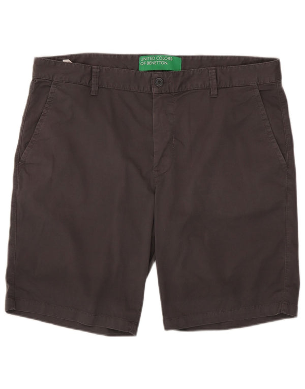 BENETTON Herre Chino Shorts IT 54 2XL W42 Grå Bomuld