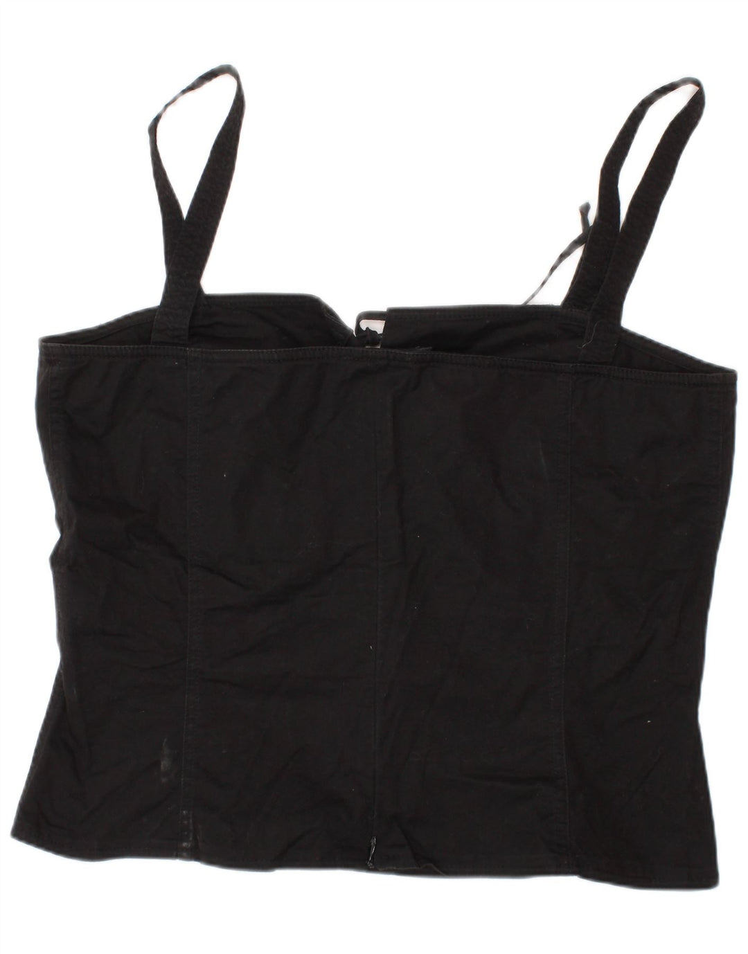 LUISA SPAGNOLI Dame Corset Top IT 46 Stor Sort Bomuld