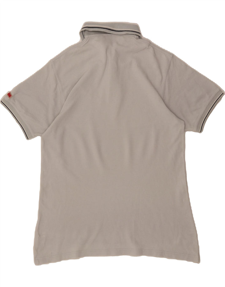 SLAM Mens Polo Shirt XL Grey Cotton Vintage Slam and Second-Hand Slam from Messina Hembry 