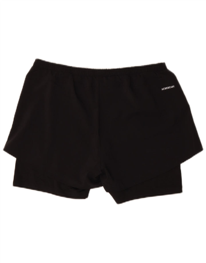 Adidas sportsshorts til kvinder UK 12/14 medium sort polyester