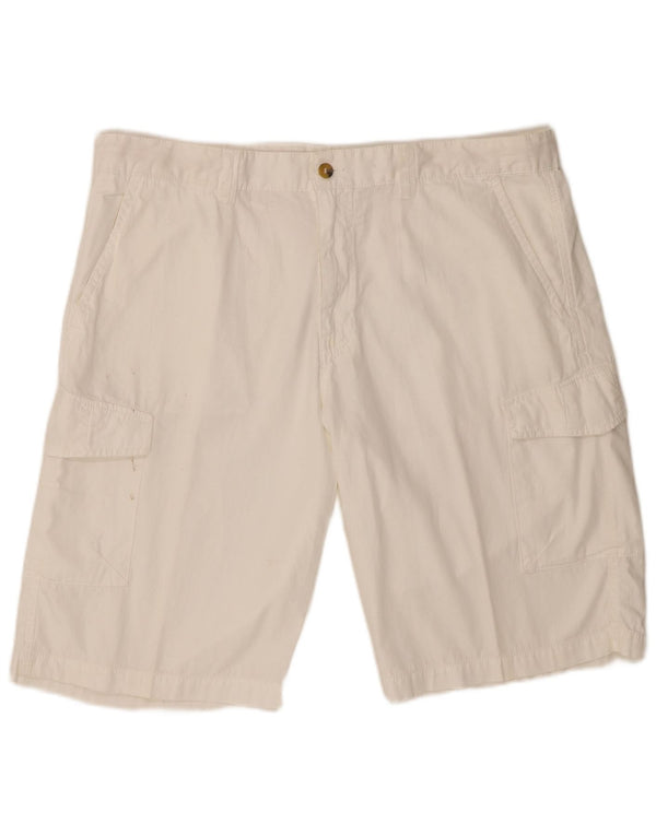 Slam Herre Cargo Shorts W38 XL Hvid Bomuld