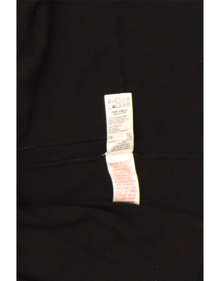 Marks & Spencer Dame Longline Open Cardigan Sweater UK 14 Medium Black