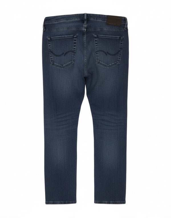 Jack & Jones Herre Slim Jeans W34 L30 Marineblå Bomuld