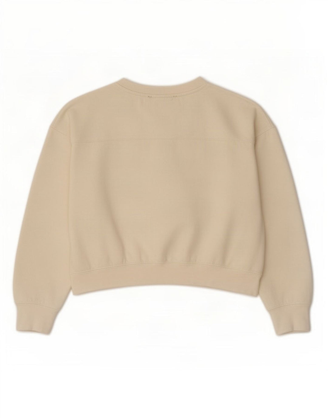 Zara Womens Crop Oversized Sweatshirt Jumper UK 14 Medium Off White