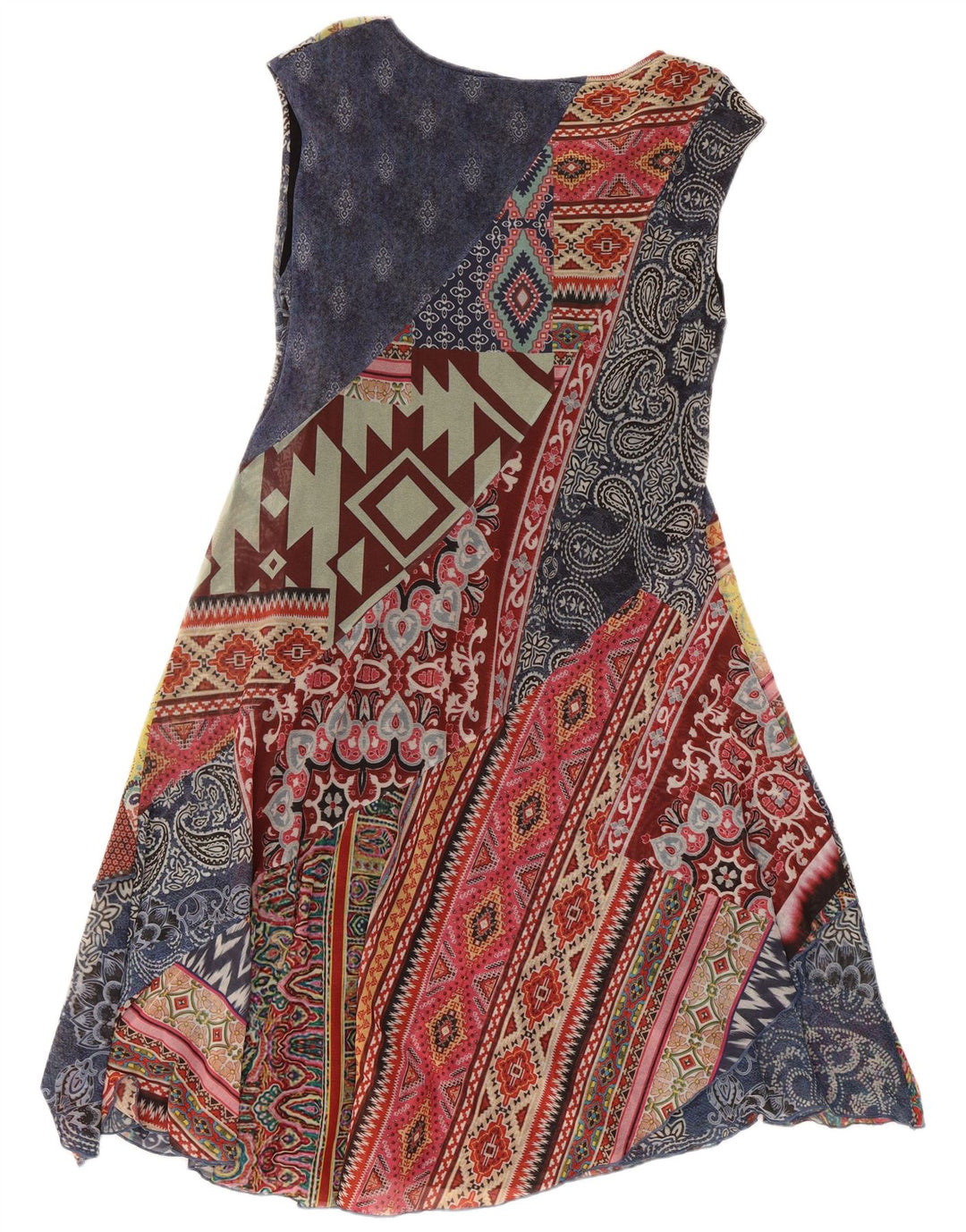 Desigual Kvinders Grafisk A-Line Kjole UK 20 2XL Flerfarvet Patchwork