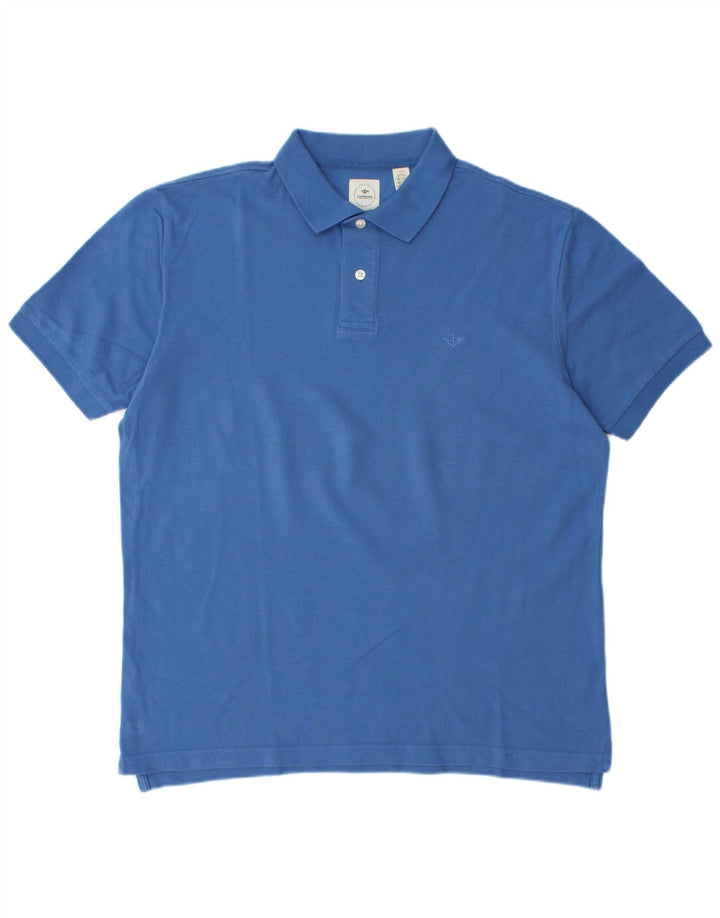 DOCKERS Poloshirt til mænd Stor blå bomuld