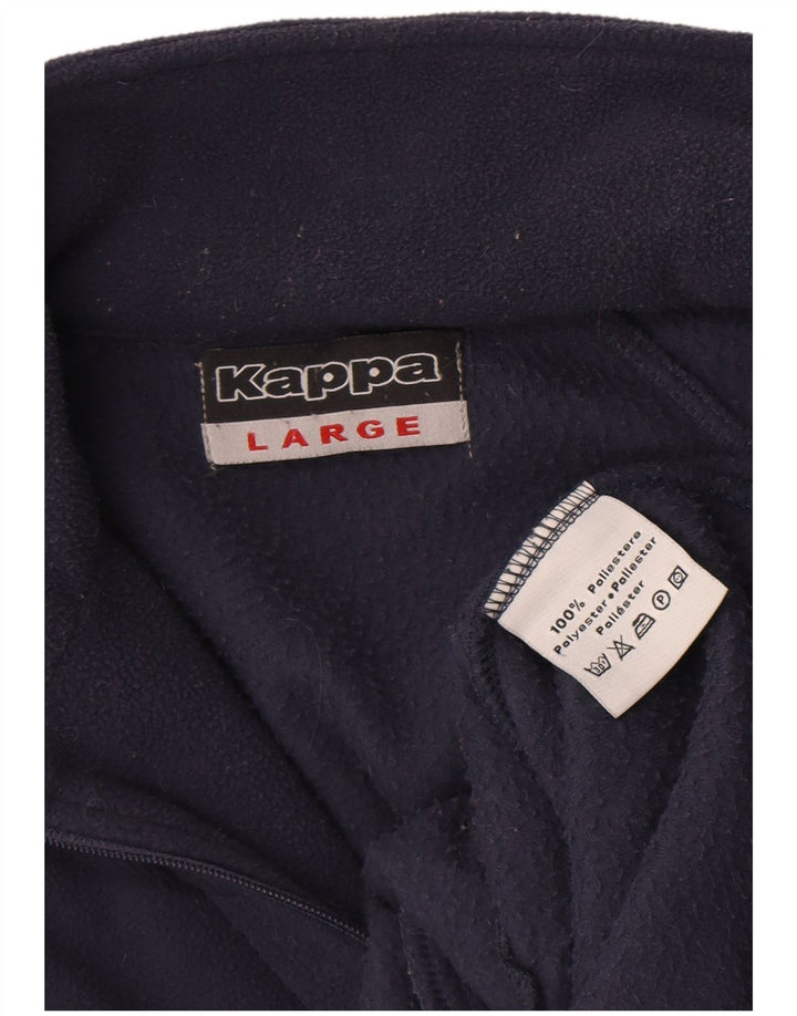 Kappa Herre fleecejakke UK 40 Large Navy Blue Polyester