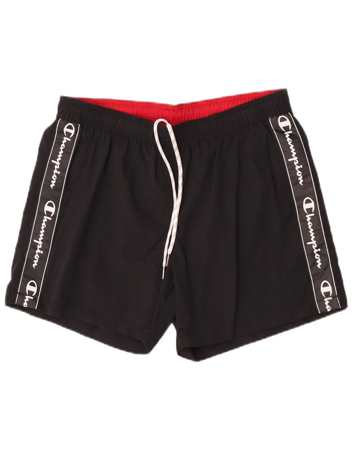 Champion Herre grafiske svømmeshorts Medium Sort Polyamid