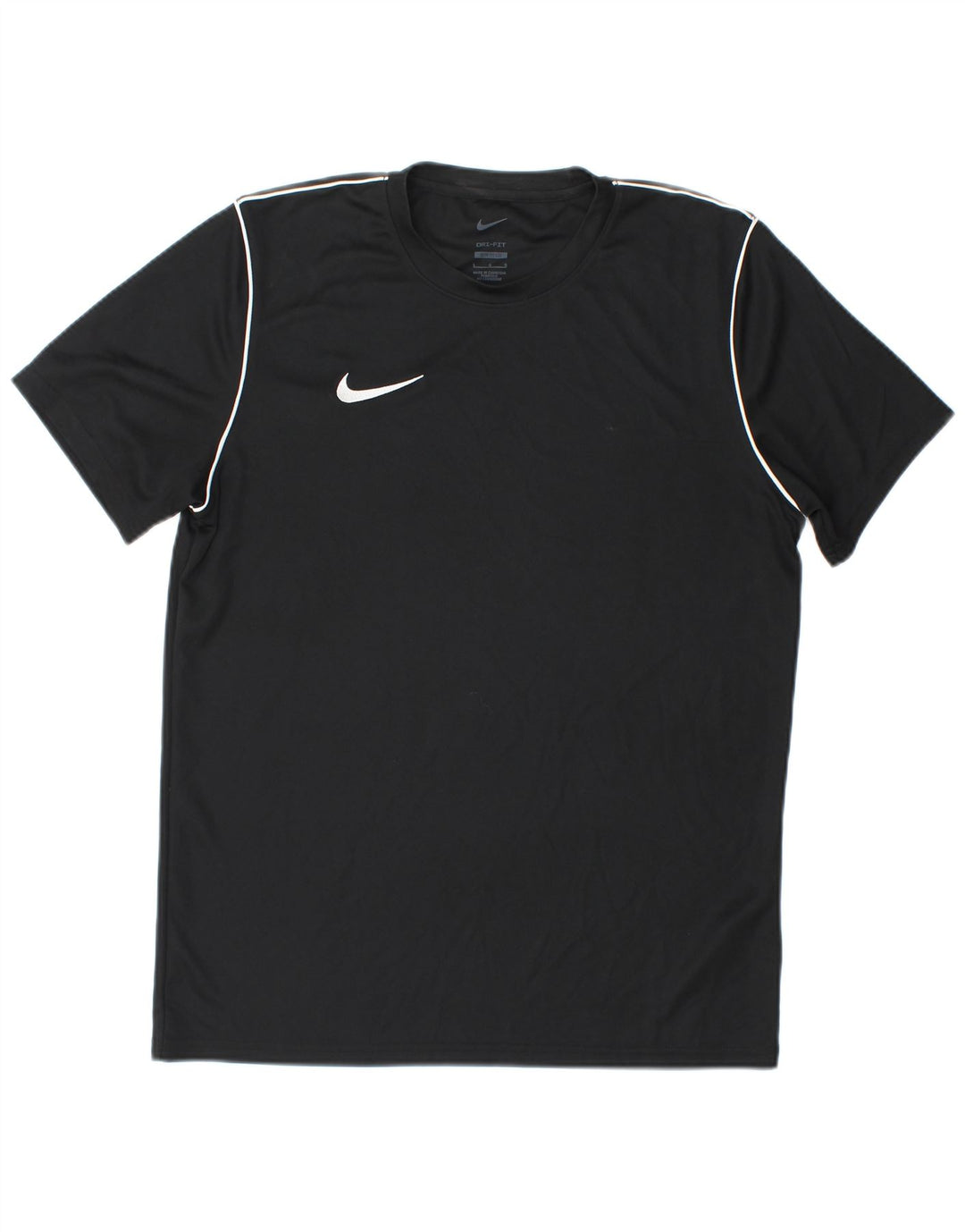 Nike Herre Dri Fit Slim Fit T-shirt Top Stor sort polyester