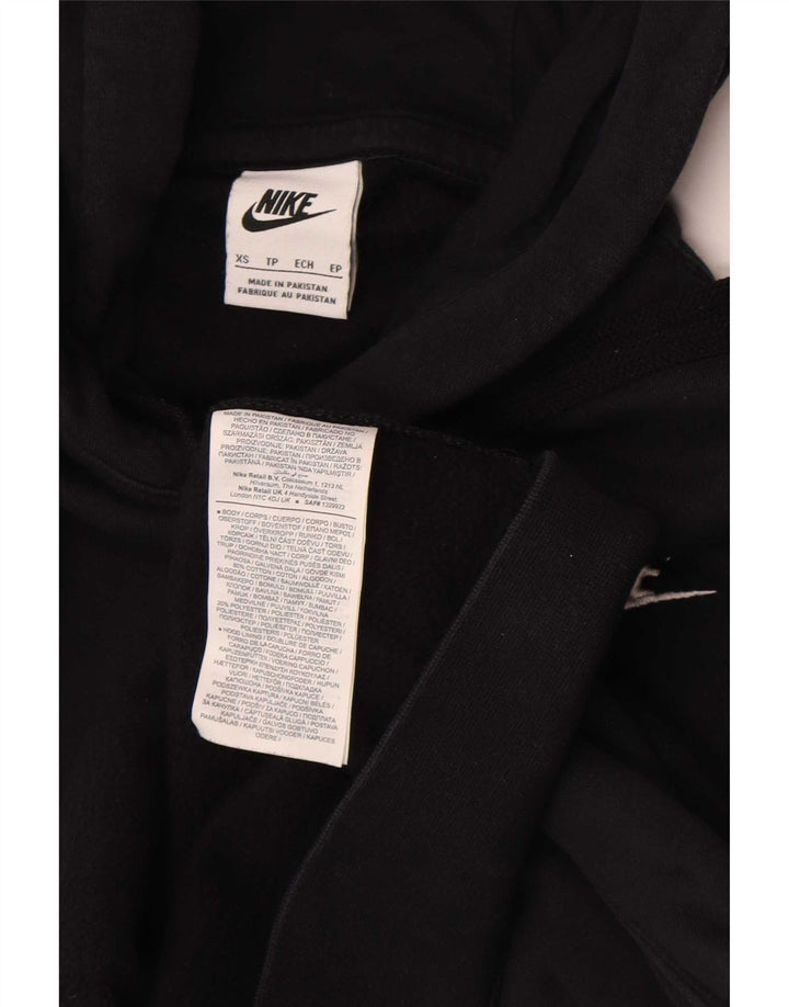 Nike Mens Hoodie Jumper XS Black Cotton