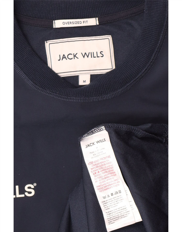 Jack Wills Herre Oversized Sweatshirt Jumper Medium Navyblå Polyester