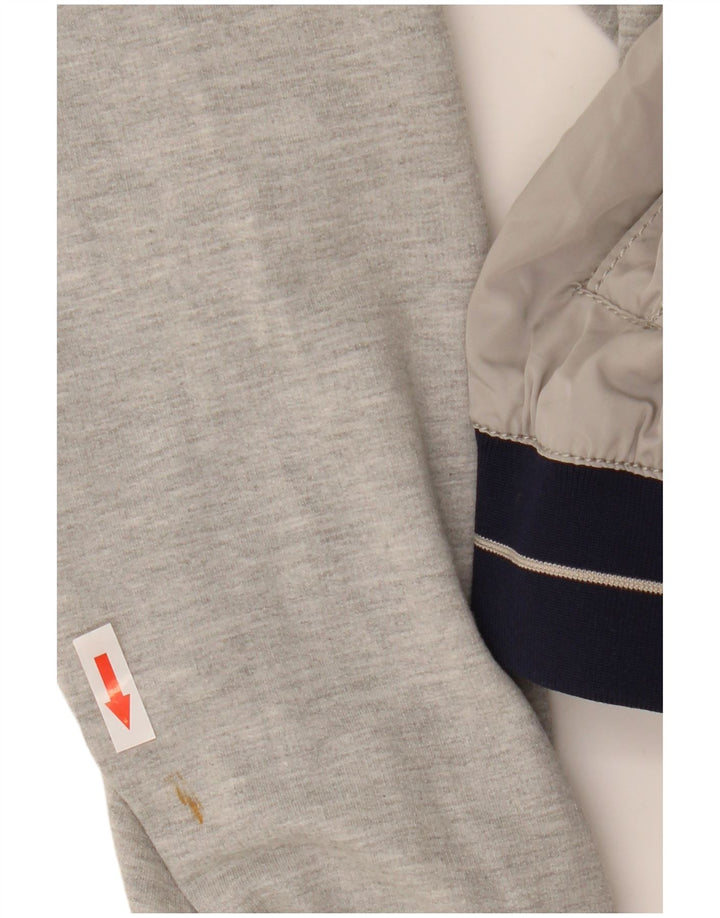 Zara Herre Hooded Bomber Jacket UK 40 Large Grey