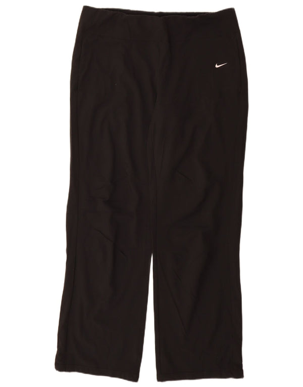 Nike Dame Dri Fit træningsdragt Bukser UK 14 Medium Sort Polyester