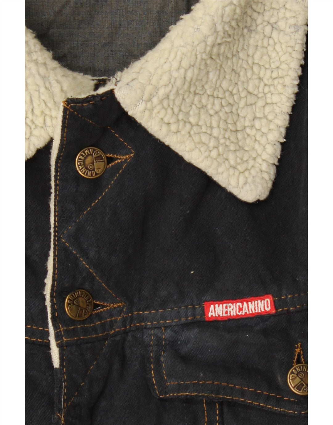 AMERICANINO Denimjakke til mænd UK 36 Small Navy Blue