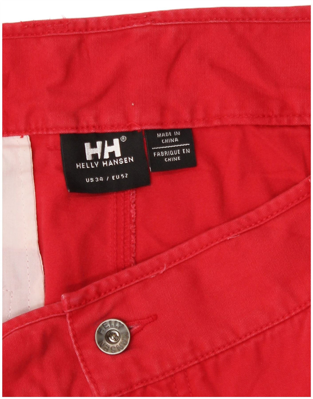 Helly Hansen Herre Chino Shorts W34 Stor Rød Bomuld