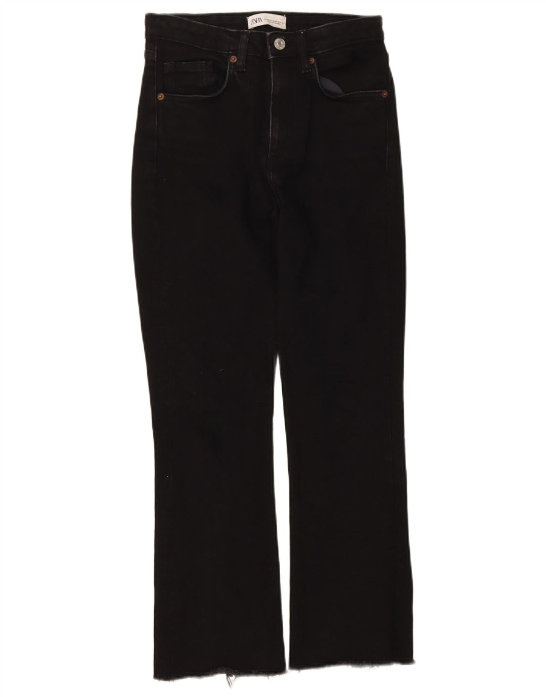 Zara Dame Bootcut Jeans EU 34 2XS W24 L26 Sort