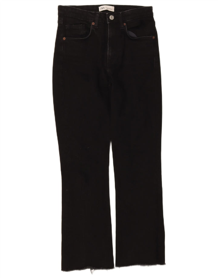 Zara Dame Bootcut Jeans EU 34 2XS W24 L26 Sort