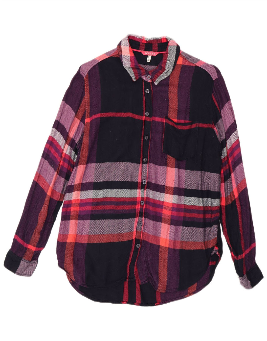 Joules Dame Flanell Shirt UK 12 Medium Black Check