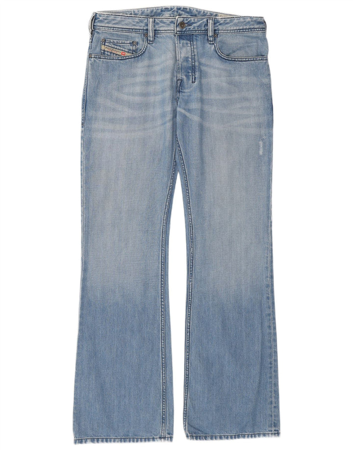 Diesel Herre Zathan Bootcut Jeans W32 L32 Blå Bomuld