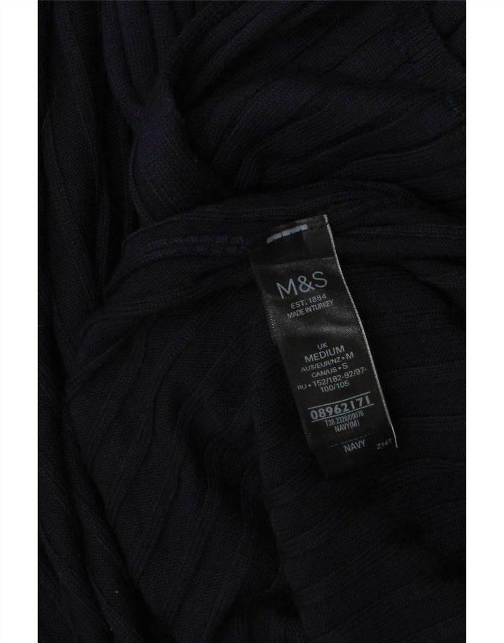 Marks & Spencer Dame Longline Cardigan Sweater UK 12 Medium Navy Blue