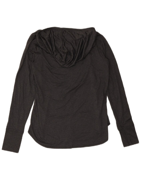 Champion Dame Hooded Grafisk Top Langærmet UK 12 Medium Grey