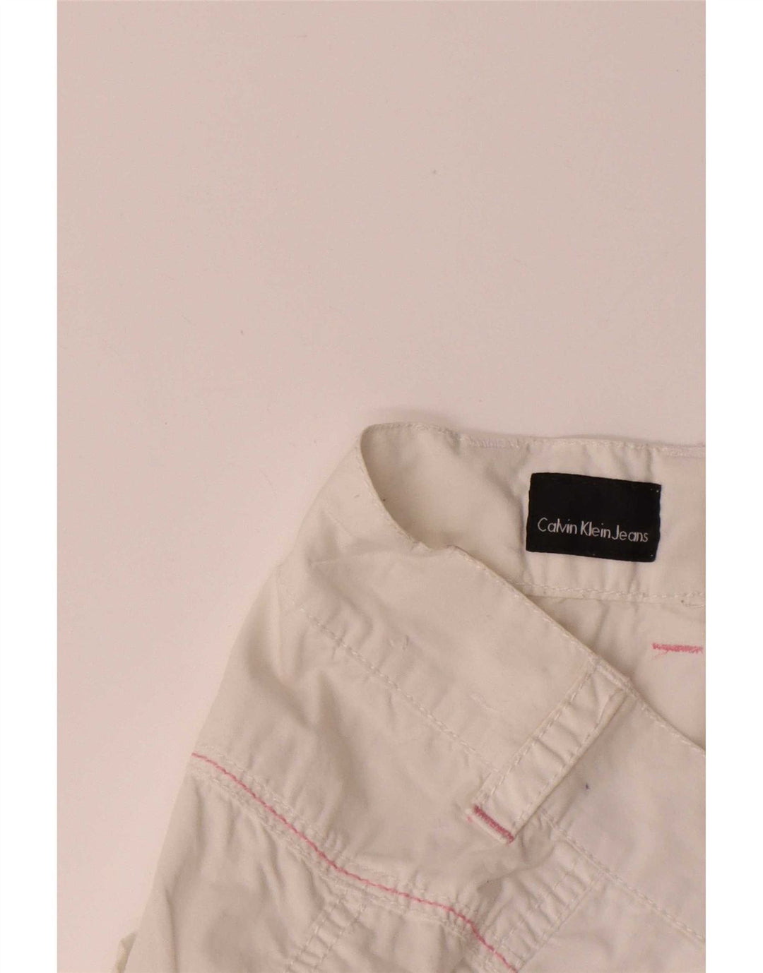 Calvin Klein Dameshorts W28 Medium Hvid Bomuld