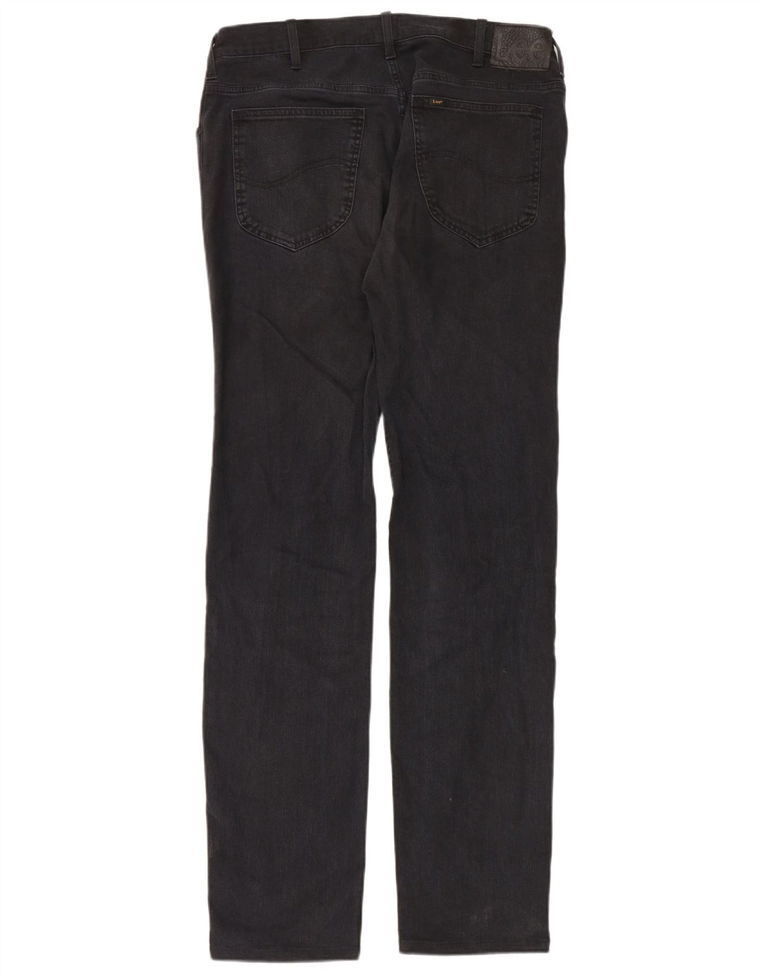 Lee Herre Rider Straight Jeans W36 L34 Sort Bomuld