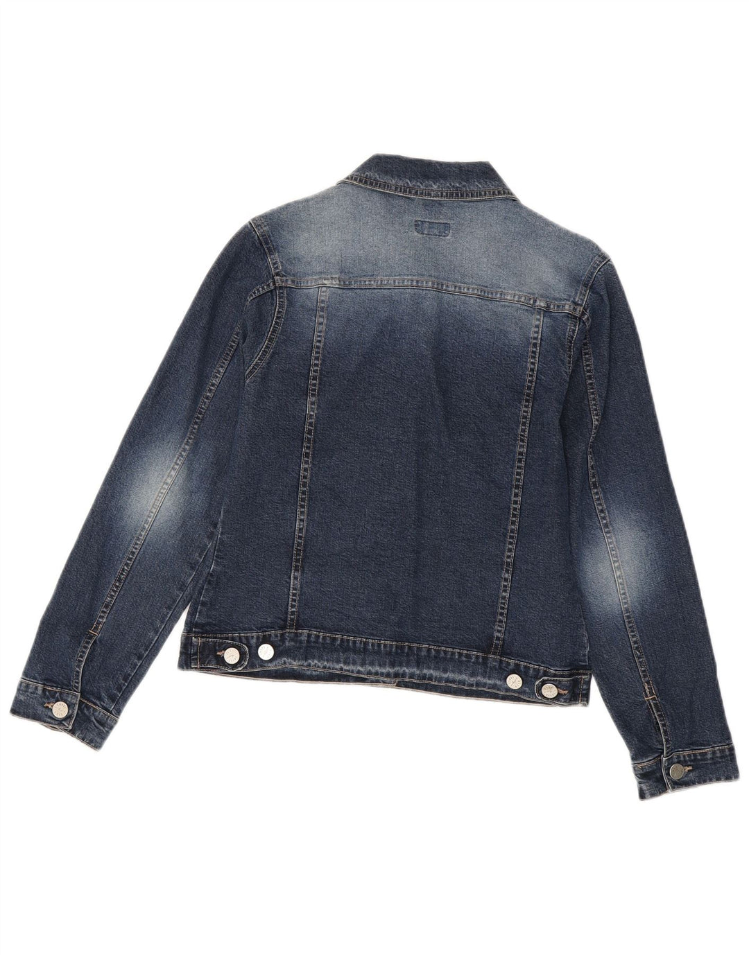 Vintage denimjakke til kvinder UK 10 Lille blå bomuld