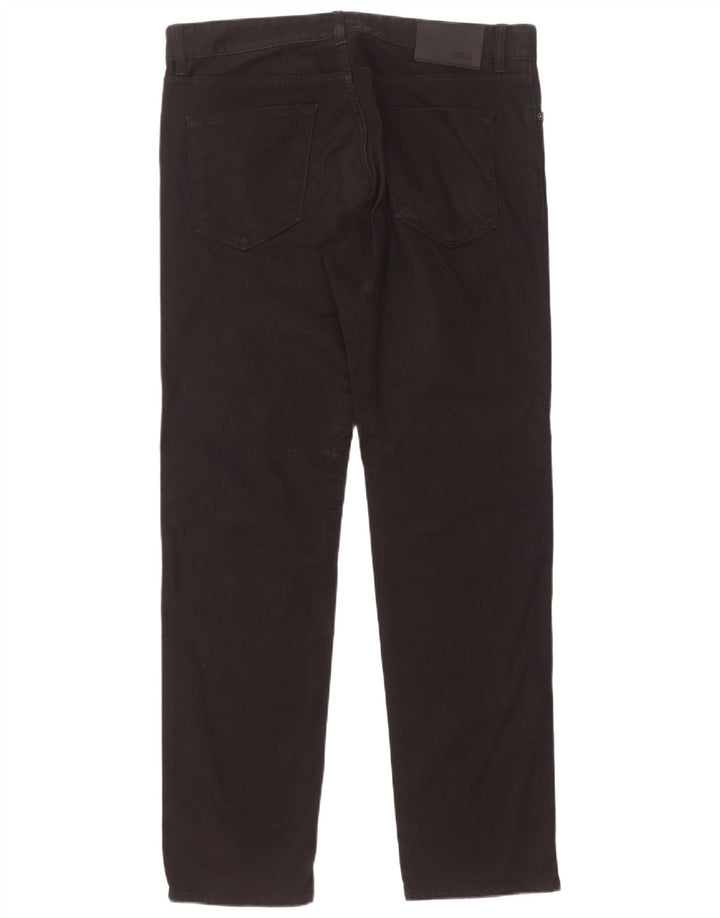 Hugo Boss Straight Jeans til mænd W34 L32 Sort bomuld