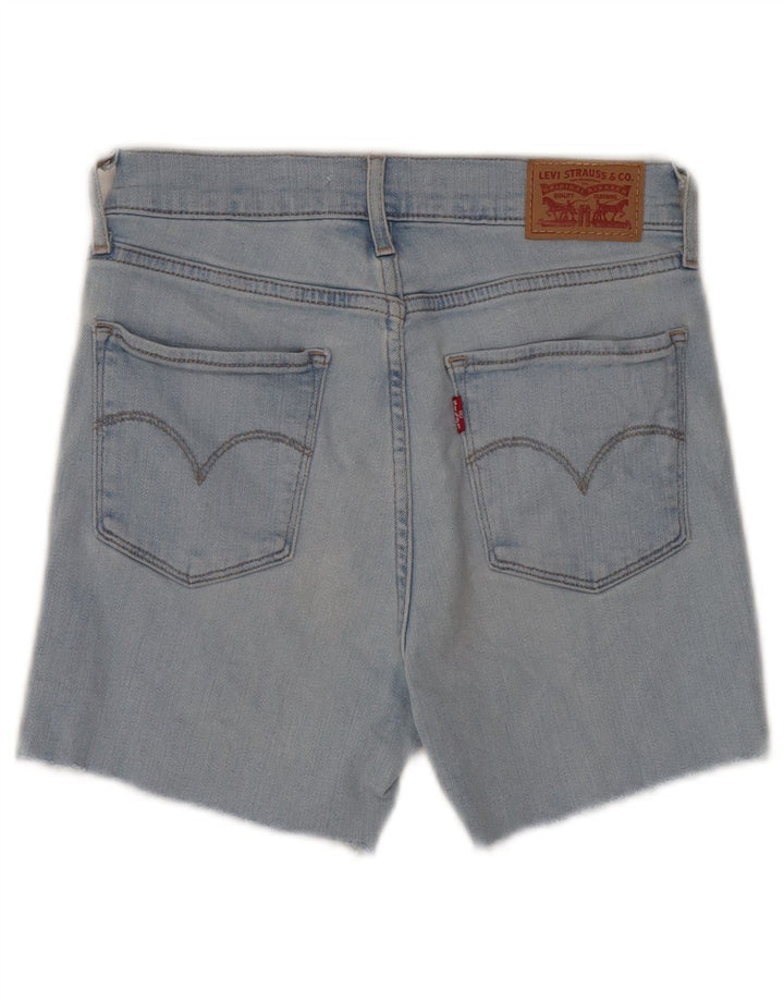 Levi's Dame 724 højtaljede denimshorts W26 Små blå bomuld