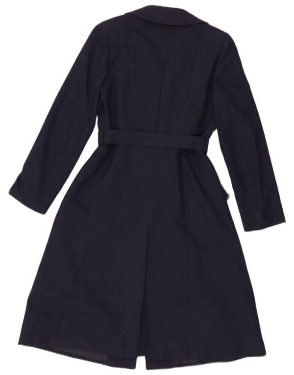 Giole Womens Overcoat IT 44 Medium Navy Blue