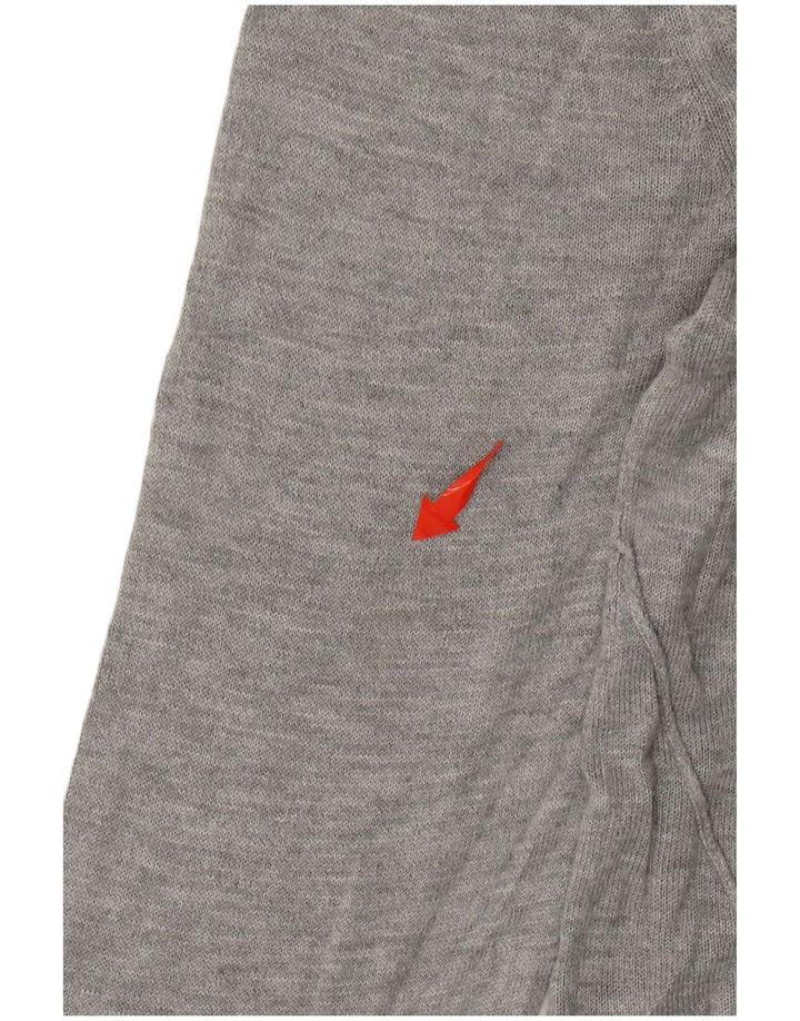 ZARA Dame Boat Neck Jumper Sweater UK 14 Medium Grey Flecked Viscose