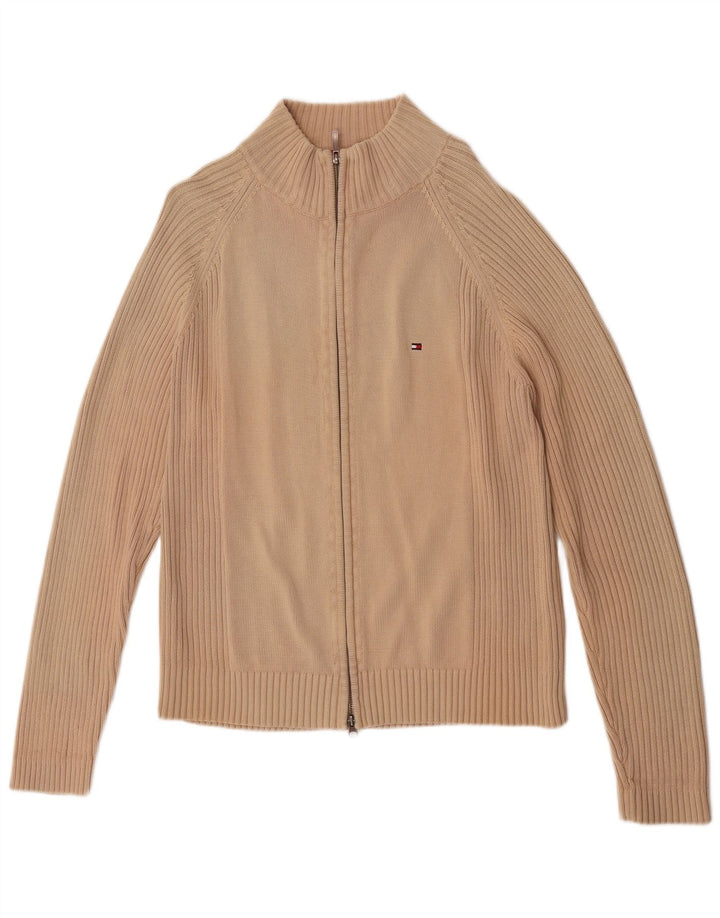 Tommy Hilfiger Herre Cardigan Sweater Stor Beige Bomuld