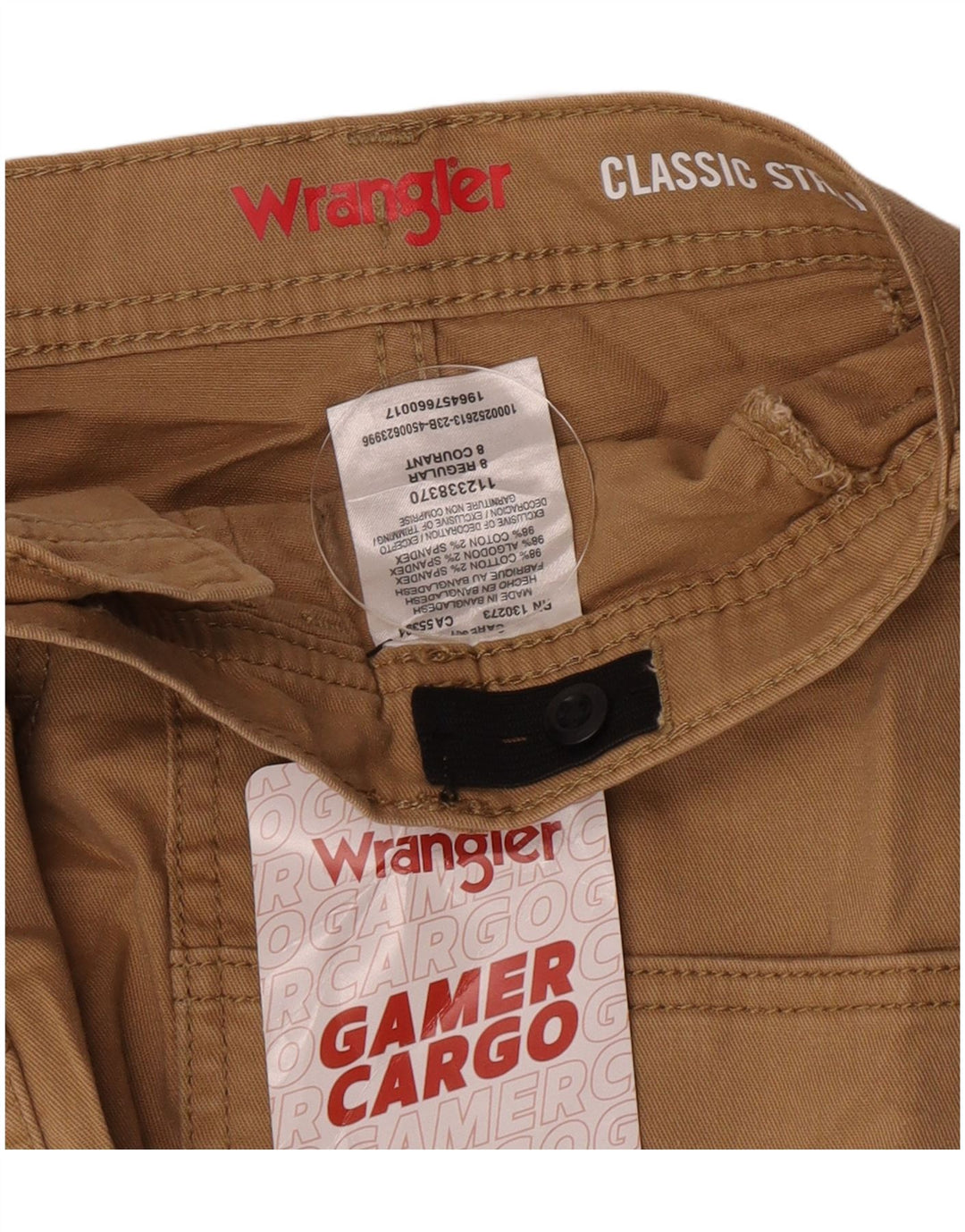 Wrangler Boys Classic Cargo Shorts 7-8 år W24 Brun Bomuld