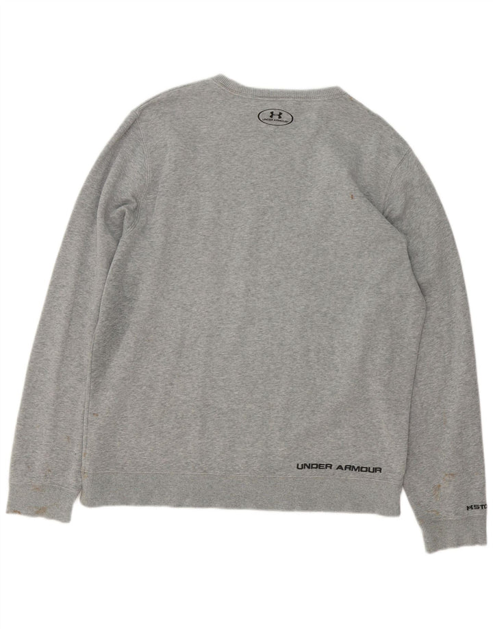 Under Armour Herre Grafisk Sweatshirt Jumper Large Grå Flecked