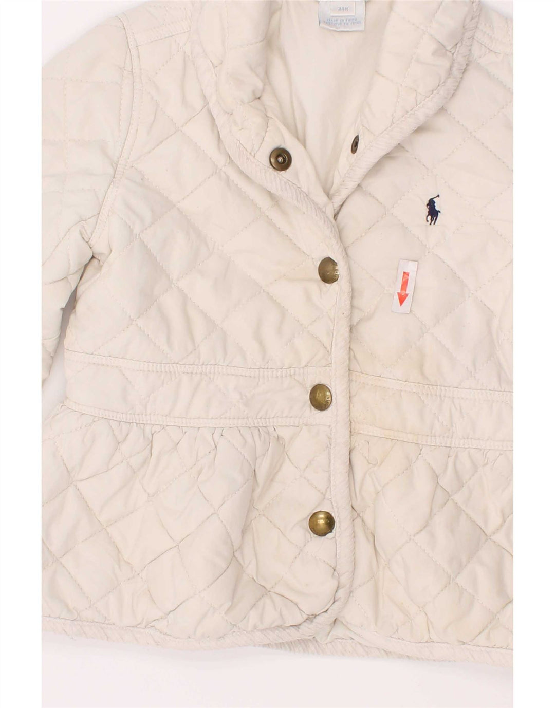 Ralph Lauren Babypiger Quiltet jakke 18-24 måneder Hvid Polyester