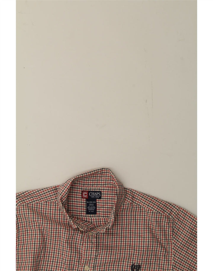 CHAPS Boys Shirt 15-16 Years XL Red Check Cotton Vintage Chaps and Second-Hand Chaps from Messina Hembry 
