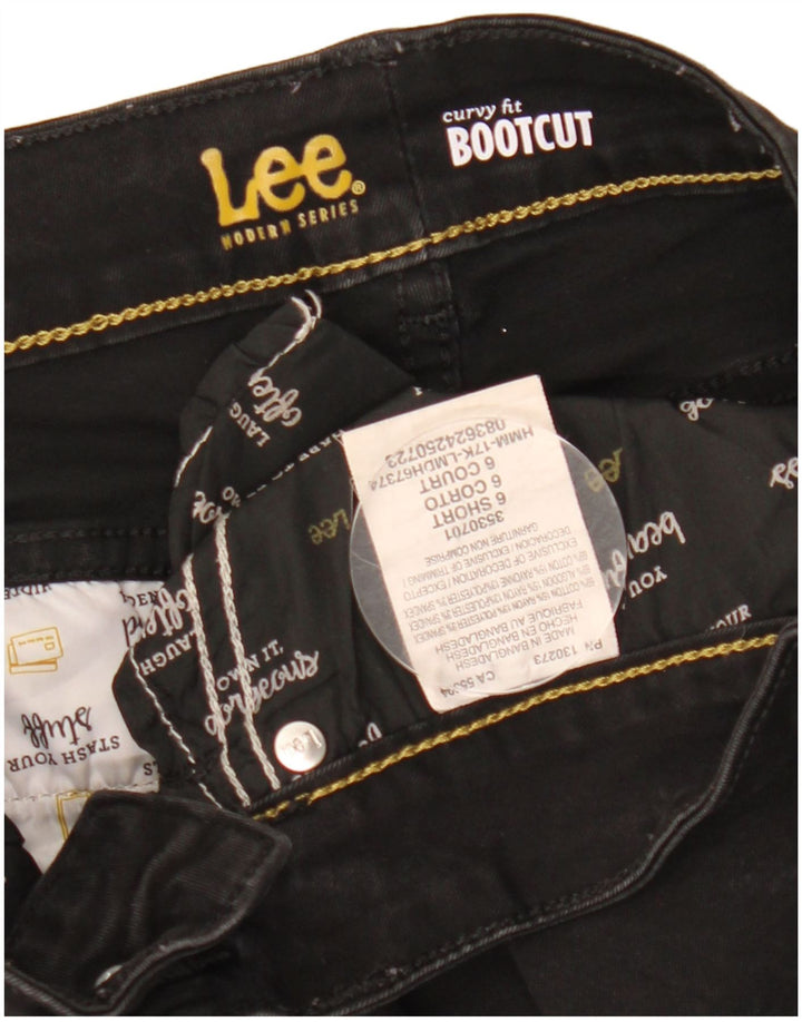 LEE Dame Curvy Fit Bootcut Casual Bukser US 6 Medium W27 L30 Sort