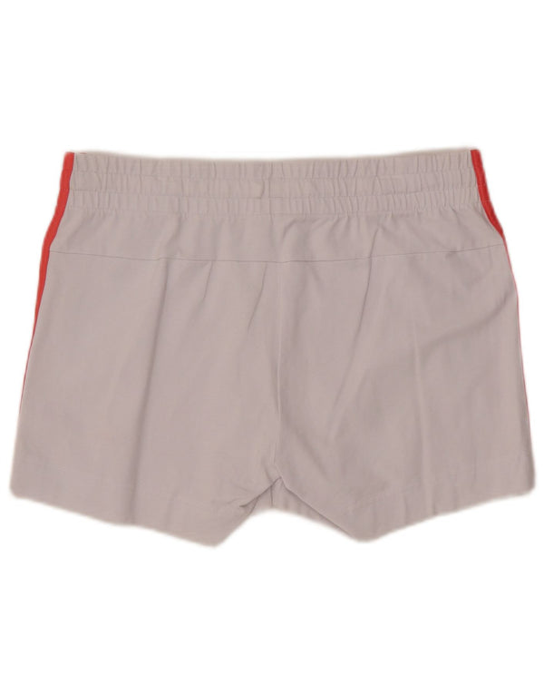 ADIDAS sportsshorts til kvinder UK 12/14 Medium hvid bomuld