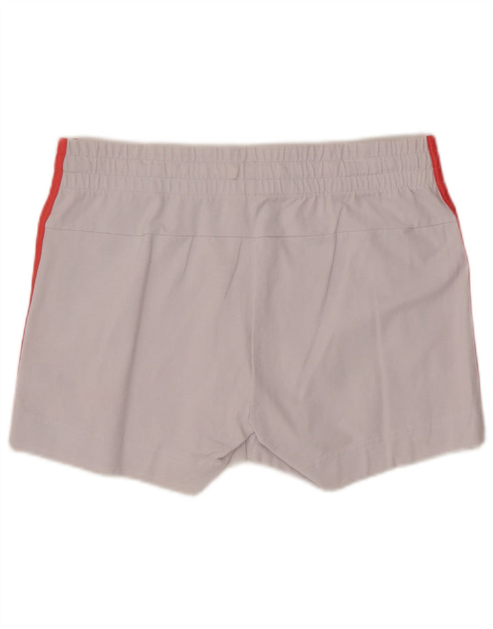 ADIDAS sportsshorts til kvinder UK 12/14 Medium hvid bomuld