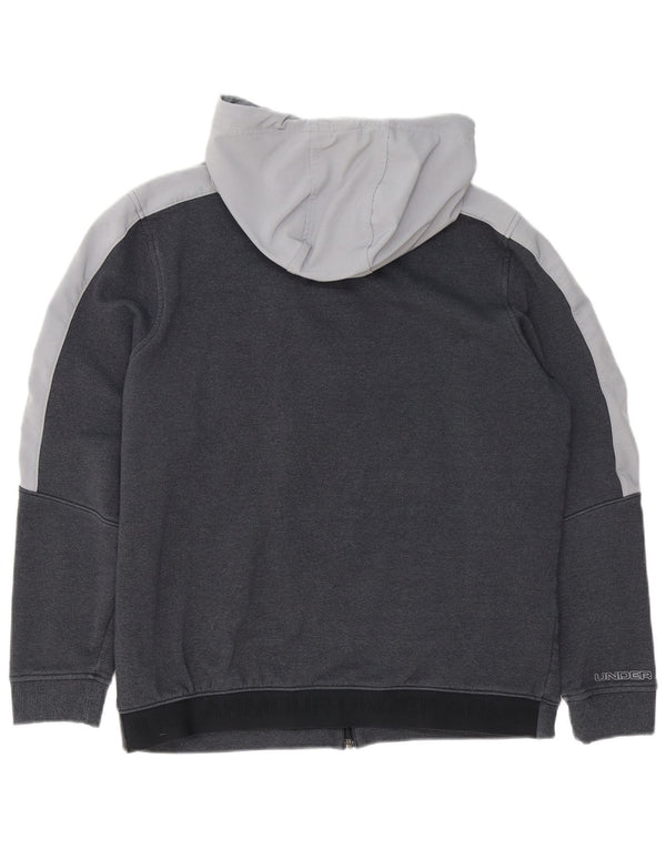 Under Armour Herre hættetrøje med lynlås Large Grå Colourblock Bomuld