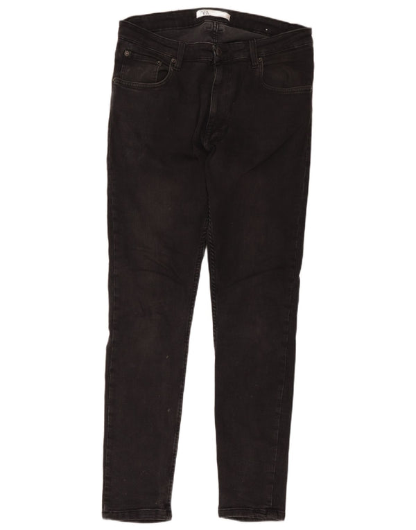 Zara Herre Skinny Jeans EU 42 Large W32 L30 Sort