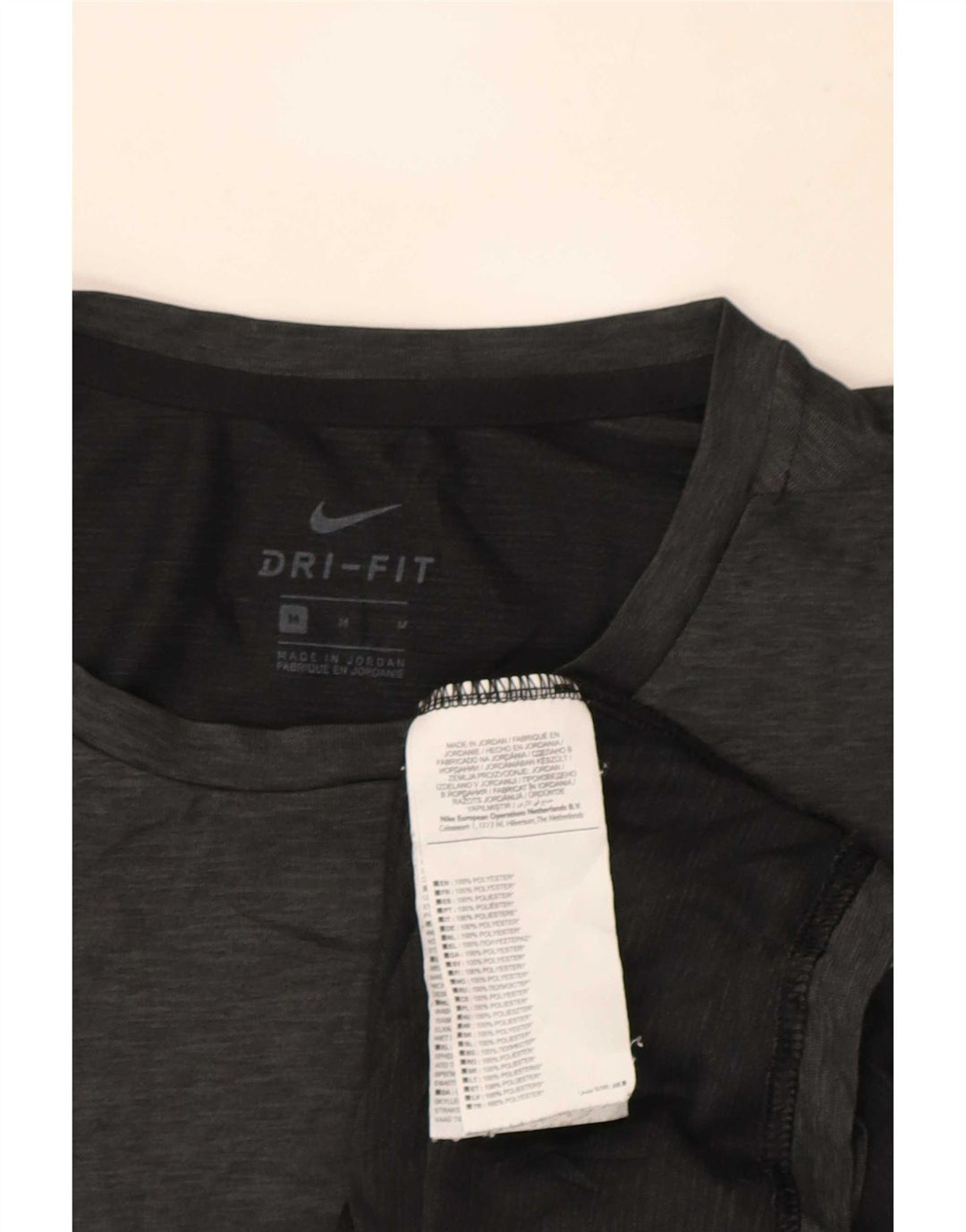 Nike Herre Dri Fit T-shirt Top Medium Grey Flecked Polyester