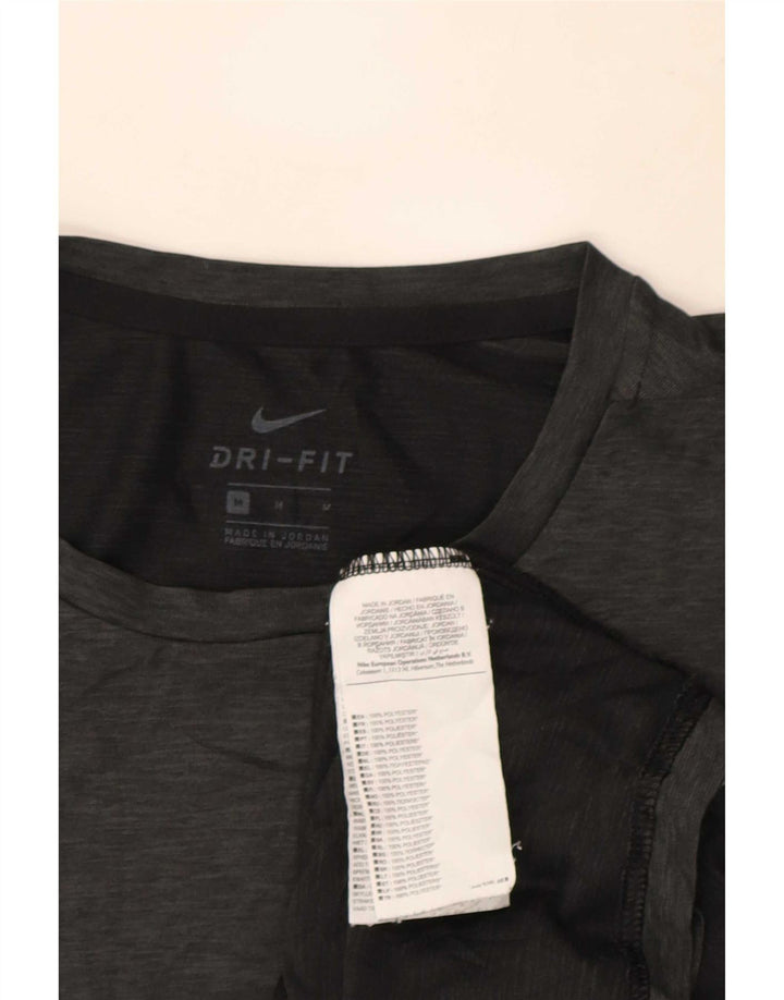 Nike Herre Dri Fit T-shirt Top Medium Grey Flecked Polyester