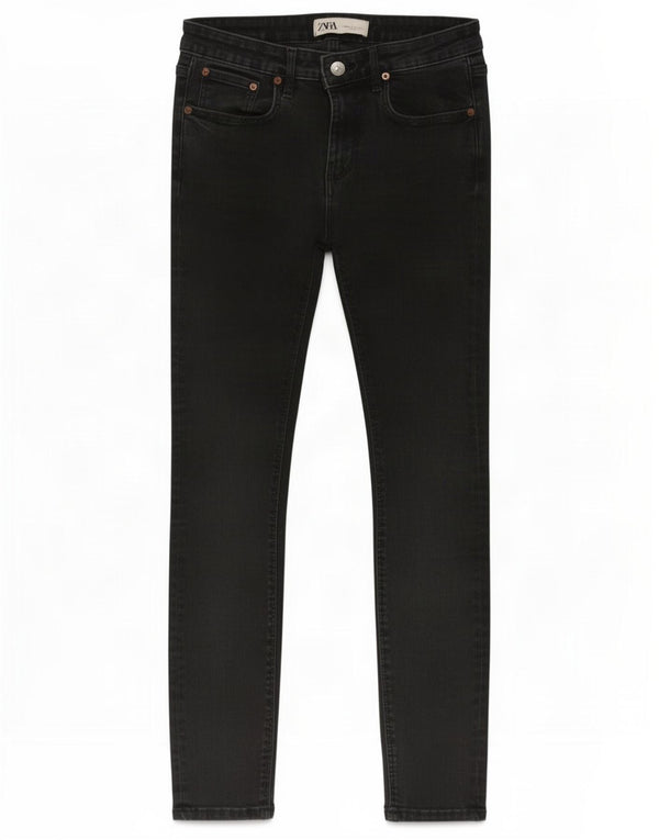 Zara Dame Skinny Jeans EU 38 Small W28 L26 Sort Bomuld