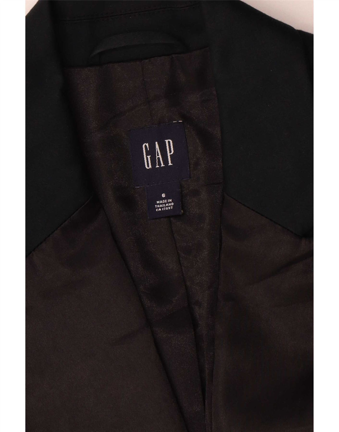 Gap Dame 1 Knap Blazer Jacket US 6 Medium Navy Blue Bomuld